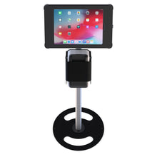 Load image into Gallery viewer, X Floor + Label iPad Stand with Integrated Brother Label Printer

